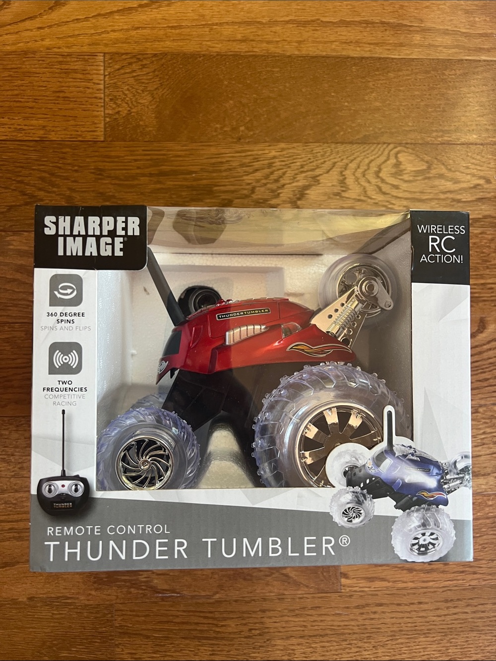 Sharper Image Red Thunder Tumbler Remote Control Stunt Car